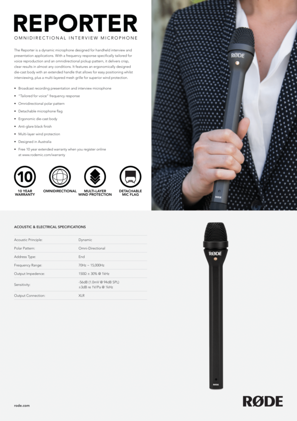 میکروفون Rode Reporter برودکست - Image 6